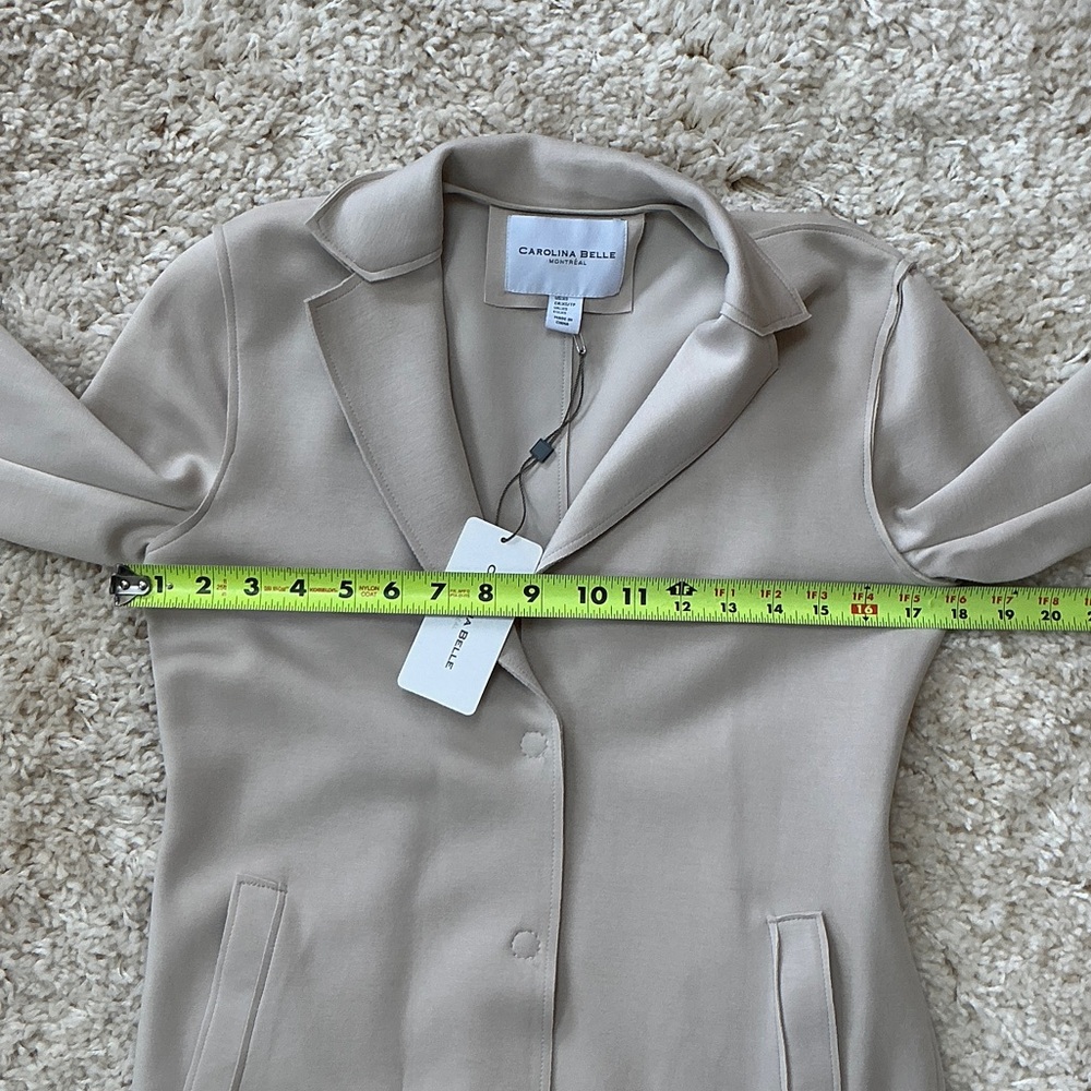 Carolina Belle Light Cream Tailored Trench Coat - Picture 10 of 14